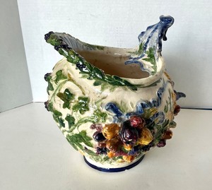 Vintage Italian Faience  Majolica Jardiniere