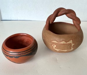 Two Vintage SW Native Pottery Vessels