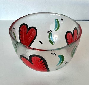 Kosta Boda  Vallien Design Hearts Bowl