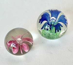 Pair of Art Glass Paperweights #2