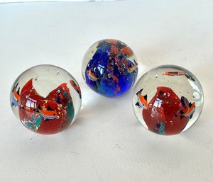 Group of Art Glass Paperweights #3