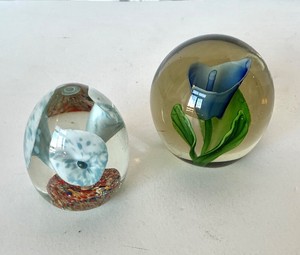 Pair of Art Glass Paperweights #6