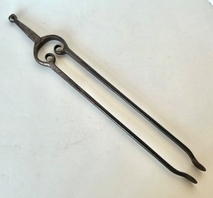 Fine Antique Iron Fireplace Tongs