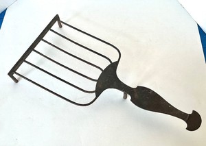 Antique Hand Wrought Iron Broiler  Hearth Trivet