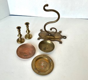 Group of Assorted Vintage Brass and Copper Items
