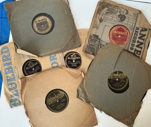 Album of Vintage 1950s-60s 45 Records  Six 1940s-50s LPs