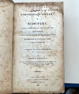 Antique Leatherbound Book Compendious System of Midwifery