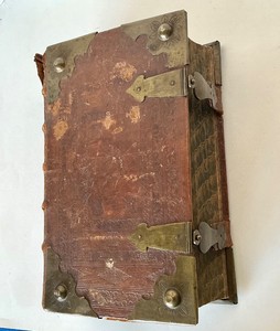 Antique Leatherbound Book Valerius Herberger ( title translated) The Grand Works of God ( c.1728 )