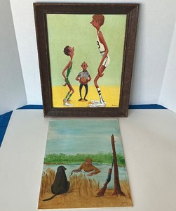 Pair of C.M. (Mac) Ingham Comedic Sporting Paintings #2