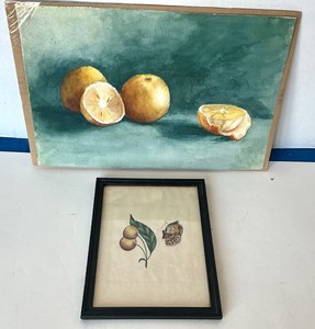 Pair of Vintage Watercolor Paintings