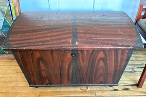 Faux Painted Pine Immigrant Trunk