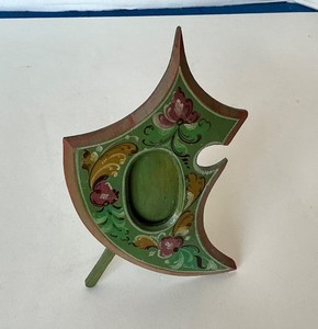 Vintage Scandinavian Rosemaled Folk Art Picture Frame