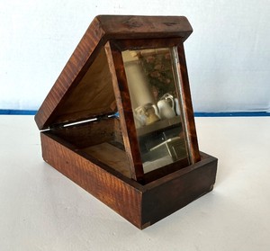 Antique Folding Shaving Mirror (Box)