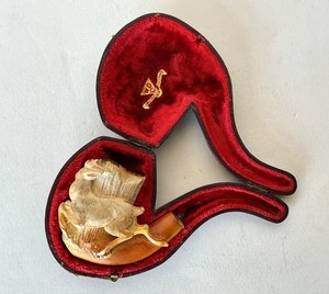 Antique Leaping Stag Meerschaum Pipe