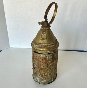 Antique Punched Brass Lantern