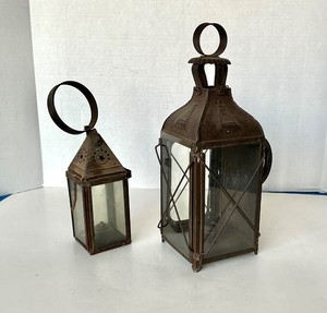 Pair of Antique Tin Lanterns #3