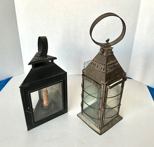 Pair of Antique Tin Lanterns #4