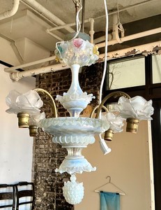 Antique Venetian Glass Chandelier