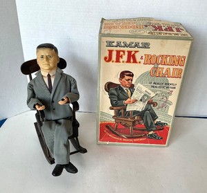 Vintage Kamar Windup JFK & Rocking Chair