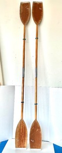 Pair of Vintage Wooden Kayak Paddles