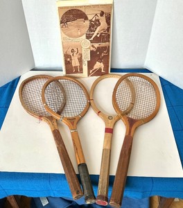 Group of Antique Tennis Racquets  Womens Tennis News Clip