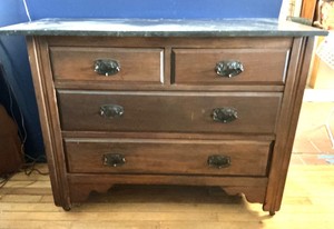 Antique Marble Top Chest of Drawers