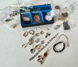 Group of Vintage Costume Jewelry and Beads