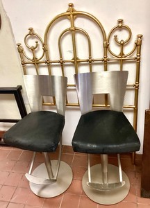 Pair of (Modern) Elite Regal Swivel Bar Stools