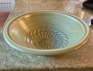Art Pottery Celadon Nautilus Bowl