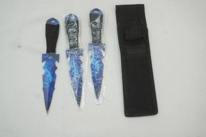 NIP Blue Galaxy Throwing Knife set