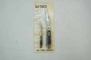 NIP Old Timer Pal and Large Trapper folding blade knife set