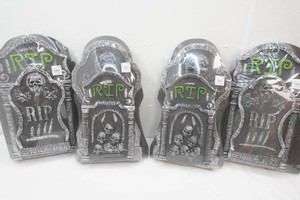 4 sets of NIP Halloween lawn decor Tombstones