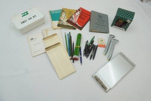Burlington Northern memorabilia, switching record books, pens, pencils, labor booklets and more