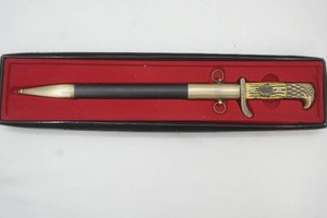 Brass and ivory headed dagger, 12 blade