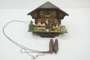 German cuckoo wall clock, wood parts, #278 and Hallmark on the weights