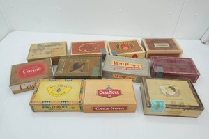 vintage cigar boxes King Edwards, Lord Clinton, Dutch Masters, Saml Davis and others