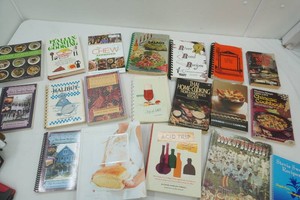 large assortment of cook books and recipe books