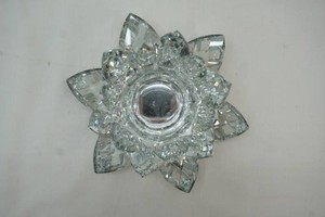 House of Hamilton Lotus Crystal Tealight Candle Holder