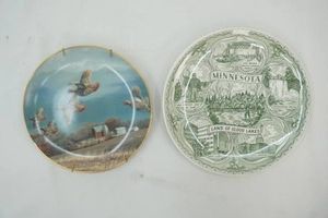 Farmland Covey collector plate by David Maass, Minnesota Land of 10,000 lakes collector plate