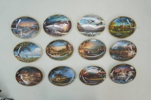 Terry Redlin Seasons to Remember Perpetual Calendar Plate Collection January to December