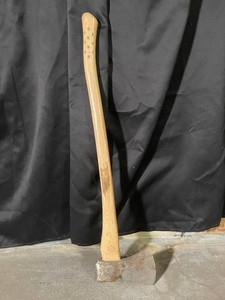Wood-Handled Broad Head Axe