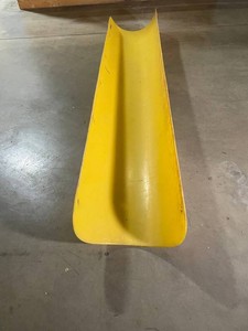 Yellow Molded Plastic Chute or Guide