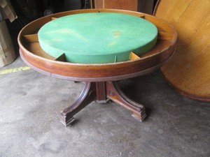 Antique gaming table that came from a bar in Deadwood SD