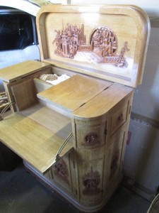 Very ornate Japanese bar that folds into a small table