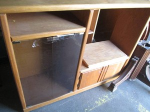 Oak Entertainment center 34  wide