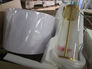 New Jonathan Y glass and metal base lamp