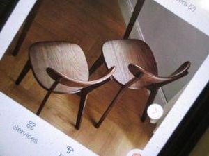 Swift Walnut Solid Wood Mid-Century Modern Accent Dining Side Chair (Set of 2)
