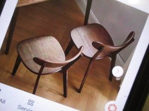 Swift Walnut Solid Wood Mid-Century Modern Accent Dining Side Chair (Set of 2)