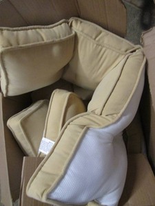 Hyatt Buttercream 4-Piece Microfiber Kitchen Nook Cushion Set