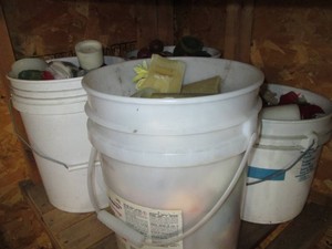 Large collection of candles and wax pieces